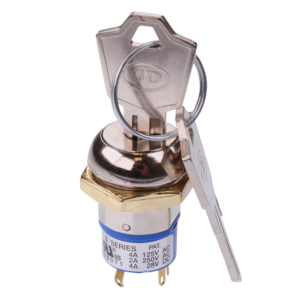 Off-On-On 3 Way 19mm Key Switch SPDT 4A APEM — Maplin Pro | Your One ...