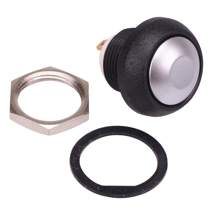 ISR3SADA00 Chrome Momentary 12mm Push Button Switch SPST IP67 APEM