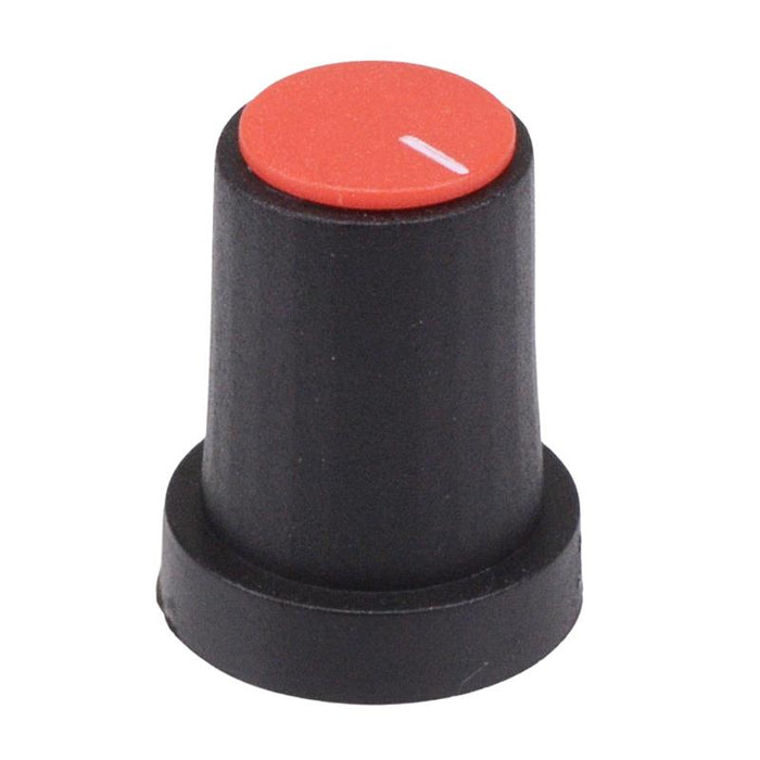 Red 6mm Splined Shaft Knob 18 x 14mm CLIFF K85