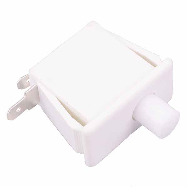 White On-(Off) Rectangle Momentary Push Button Switch 19mm SPST