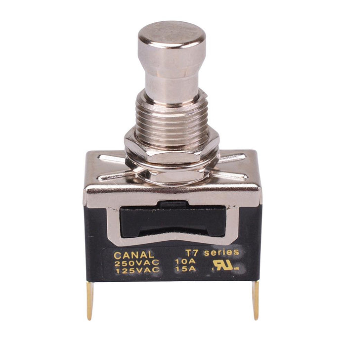 On-Off Latching 12mm Heavy Duty Push Button Switch SPST 15A