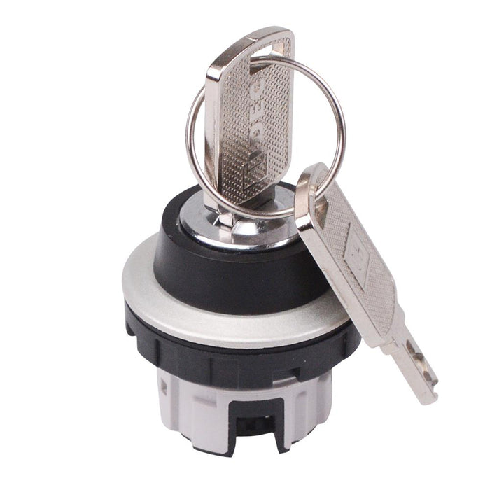 CW4K-21B 2 Position Momentary Key Switch Head Metalic Bezel IDEC