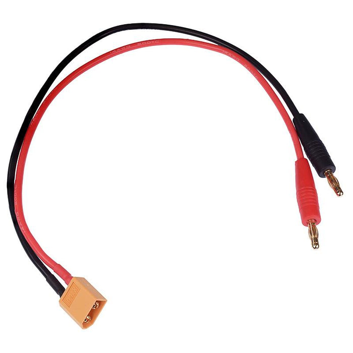 XT60 Male to 4mm Test Plugs Charging Lead 14AWG 300mm