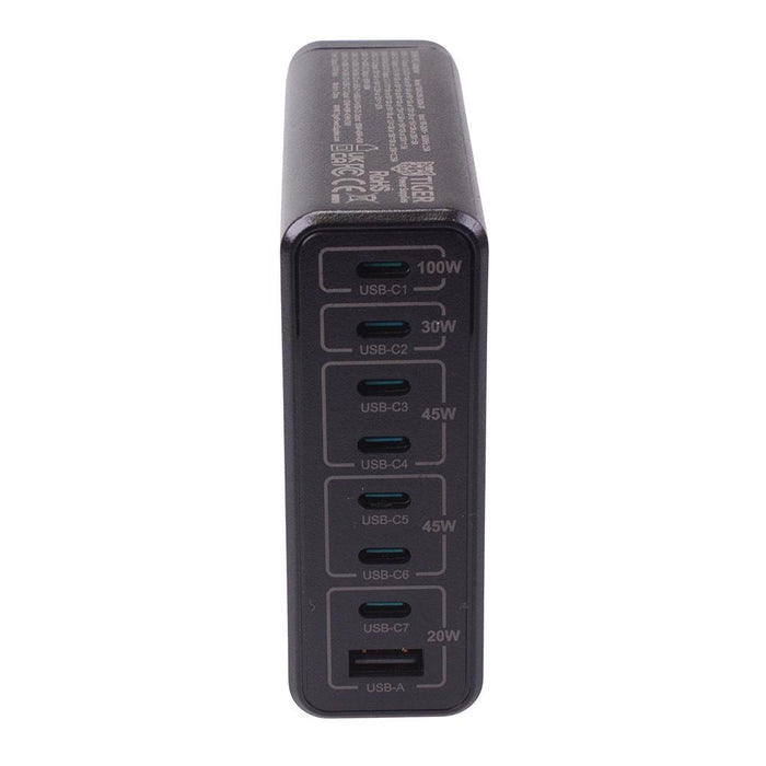 8 Port 240W Desktop USB PD Fast Charger 1x USB-A, 7x USB-C