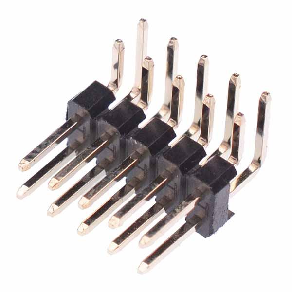 10-Way Double Row Right Angle Male Header 2.54mm
