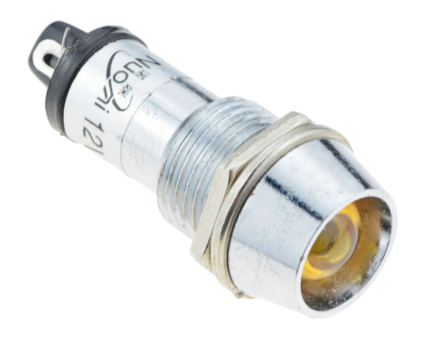 Yellow 12mm Pilot Indicator Light 12V