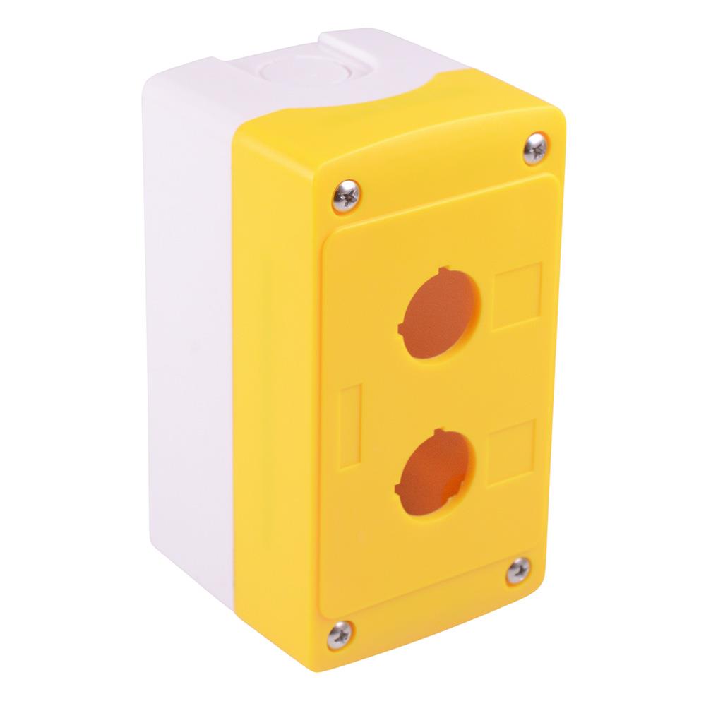 Yellow/White 2 Hole 22mm Control Station Box Enclosure IP65 — Maplin ...