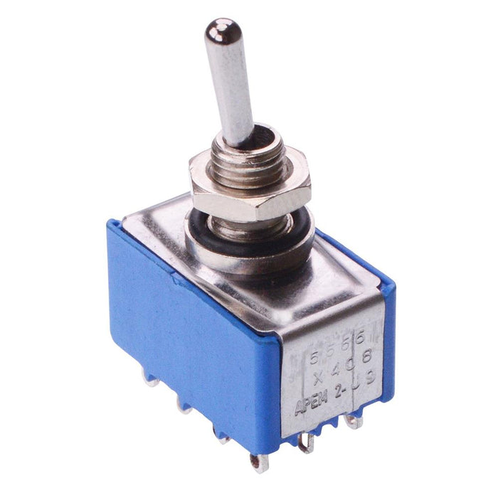 5566AX408 APEM On-On 6.35mm Miniature Toggle Switch 4PDT 4A 30VDC