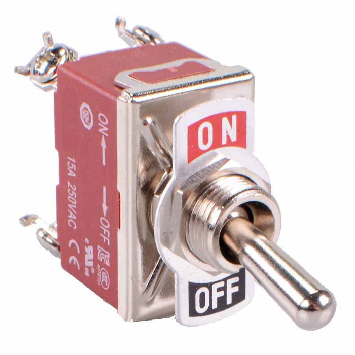 On-Off Toggle Switch Screw Terminals 250V 15A DPST