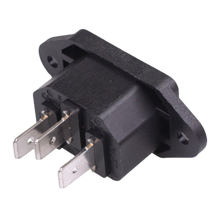 C14 IEC Inlet Socket 6.3mm Terminals 10A