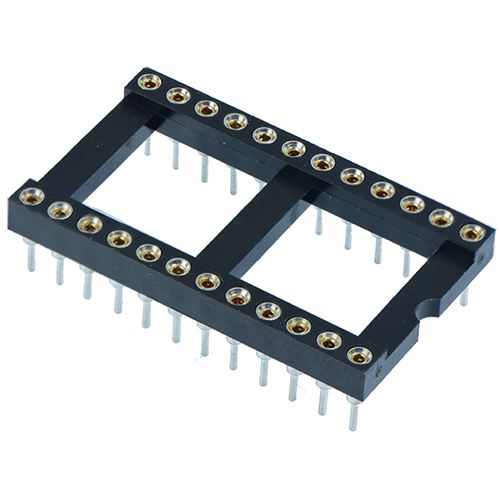 24 Pin DIP/DIL Turned Pin IC Socket Connector 0.6" Pitch