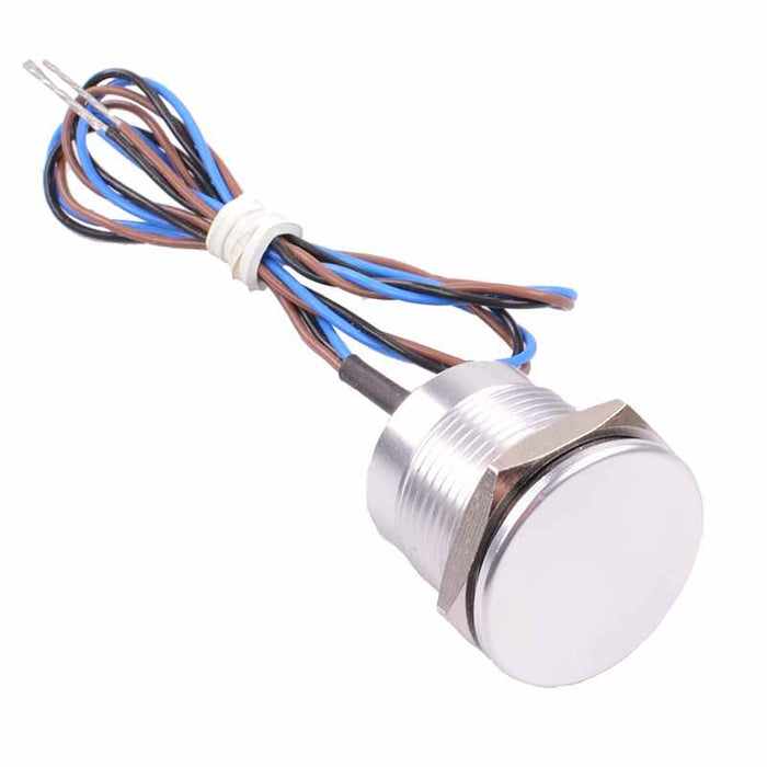 Off-(On) 19mm Metal Momentary Piezo Switch SPST