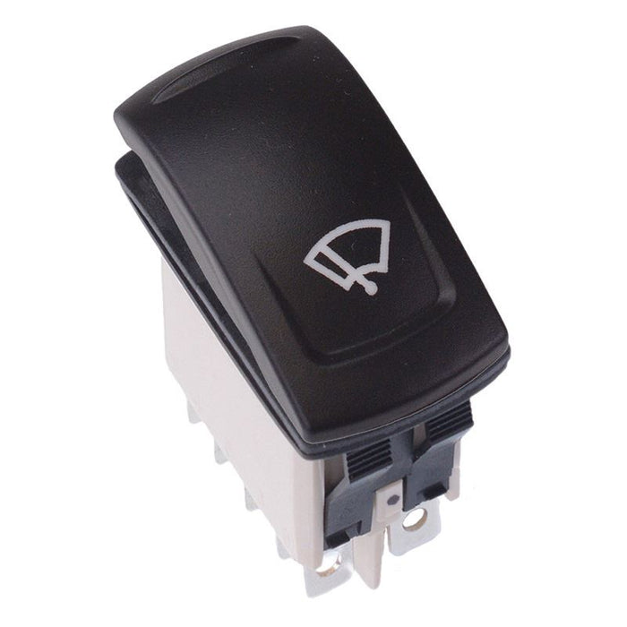 KR46CAKJJG22NXXXX21 Windshield Wiper Latching Red 24V LED Auto Rocker Switch DPDT IP68 APEM