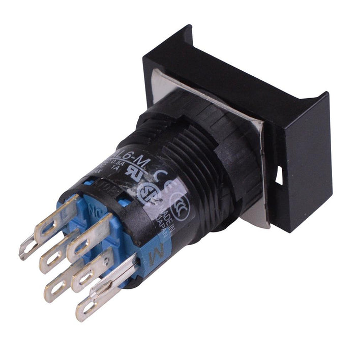 AL6H-M200 16mm Momentary Rectangular illuminated Push Button Body DPDT IDEC