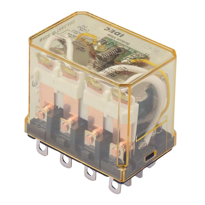 RH4B-ULDC24V 24VDC Plug In Compact Power Relay Indicator 10A 4PDT IDEC