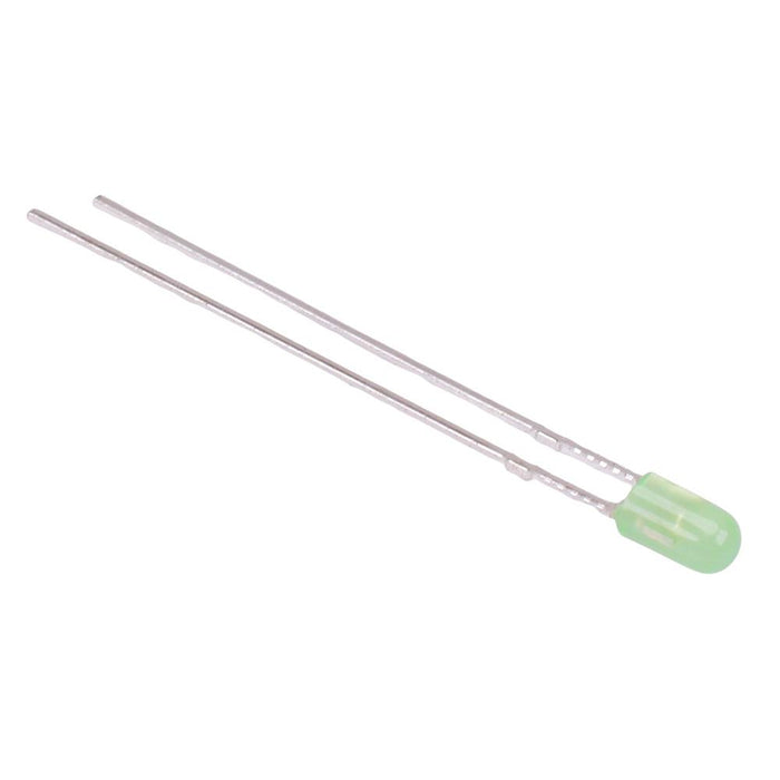 Green 3mm LED Diffused Lens 3800mcd 60°