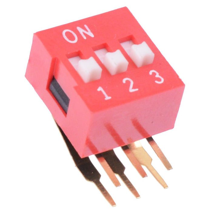 NDA03V APEM 3-Way Right Angle DIP Switch SPST