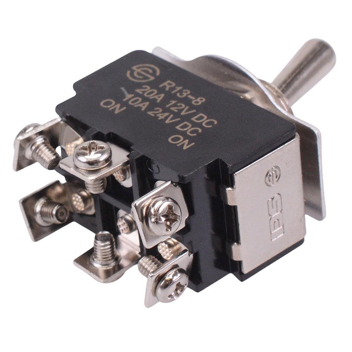 R13-8B-06 On-On 12mm Toggle Switch M3 Screw DPDT 20A 12VDC