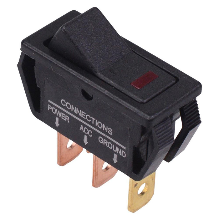 Red 12V LED On-Off Rectangle Rocker Switch SPST 20A R13-249L-01