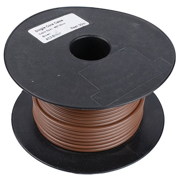 Brown 3mm Cable 44/0.30mm 30M Reel