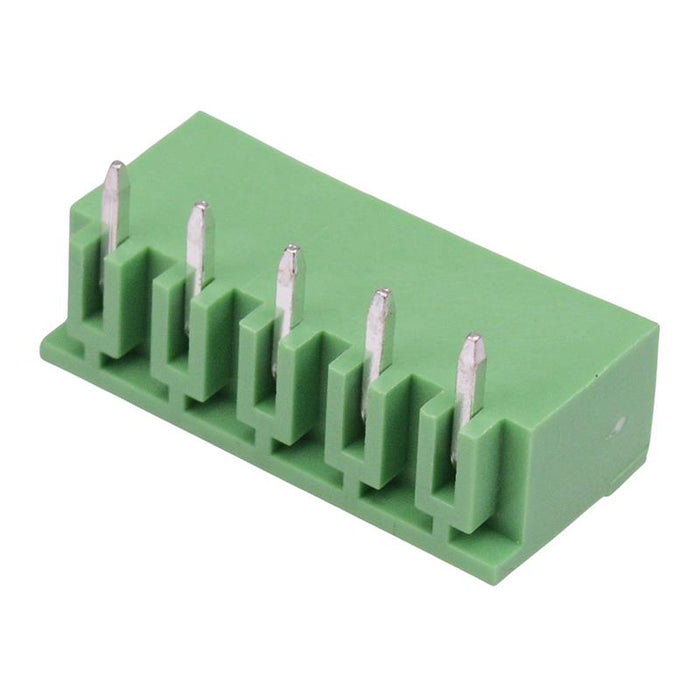 5-Way 5.00mm Horizontal PCB Header Closed Ends 15A 300V