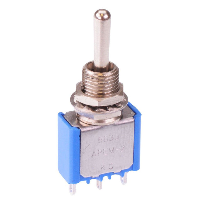 5639A APEM On-Off-On 6.35mm Miniature Toggle Switch SPDT 4A 30VDC