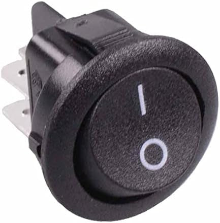 On-Off Round Rocker Switch DPST 10A