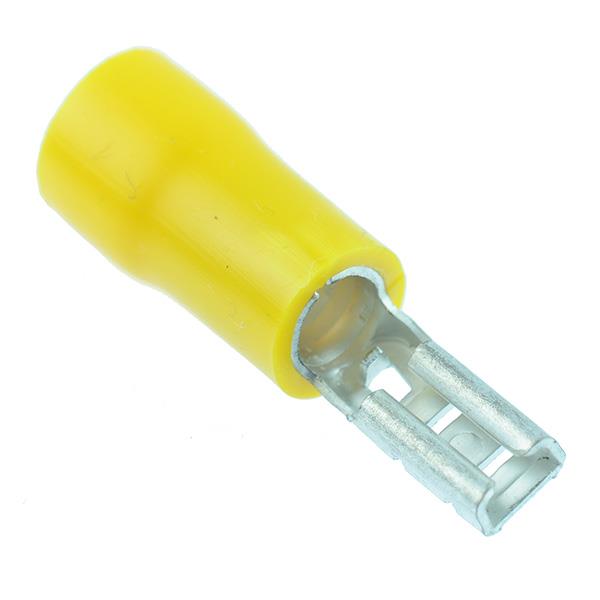 Yellow 2.8mm Female Spade Crimp Connector (Pack of 100)
