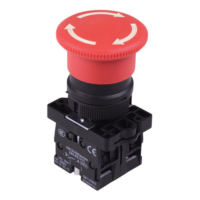 Red Emergency Stop 22mm Switch 40mm Head NO/NC