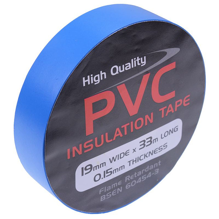 19mm x 33m Blue PVC Insulation Tape