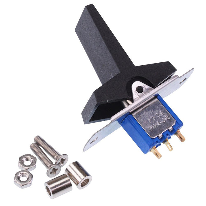 7732CD APEM Black Paddle On-(On) Momentary Panel Mount Rocker Switch SPDT 0.4A 20V