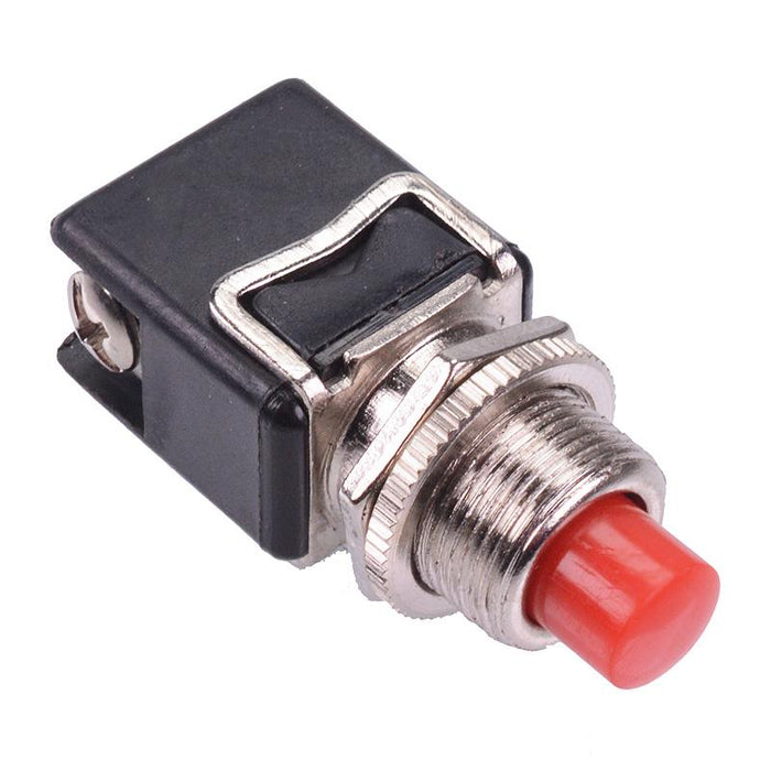 Red On-(Off) Momentary 12mm Push Button Switch SPST 4A