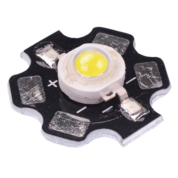 White 1W Star High Power LED 100lm 135°