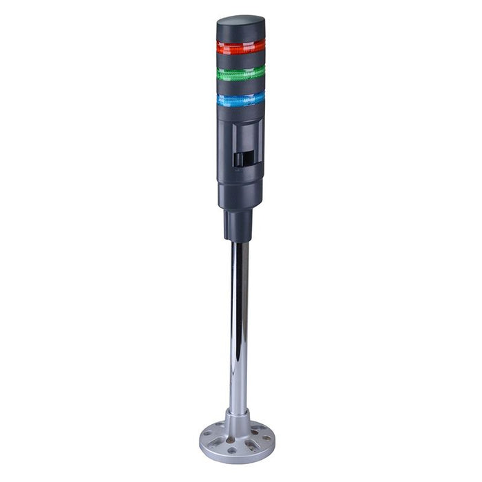 IDEC LD6A-3PZQB-RGS Red/Green/Blue Stack Light LED Tower with Sounder & Flasher Pole Mount 24VAC/DC