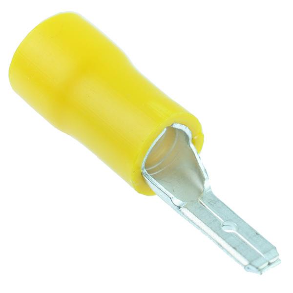 Yellow 2.8mm Male Spade Crimp Connector (Pack of 100)