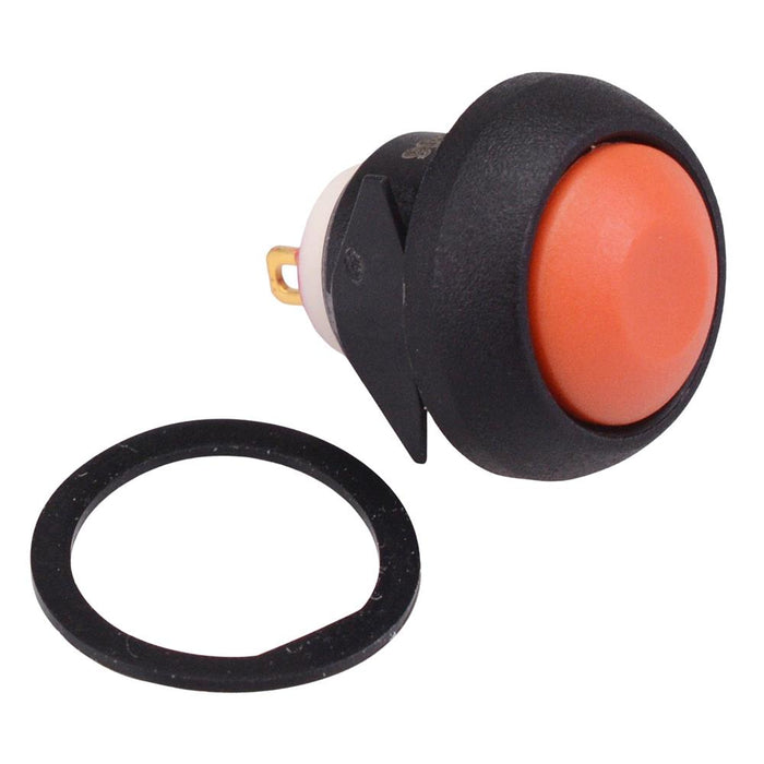 IBR3SAD9 Orange Momentary Snap-In 12mm Push Button Switch SPST IP67
