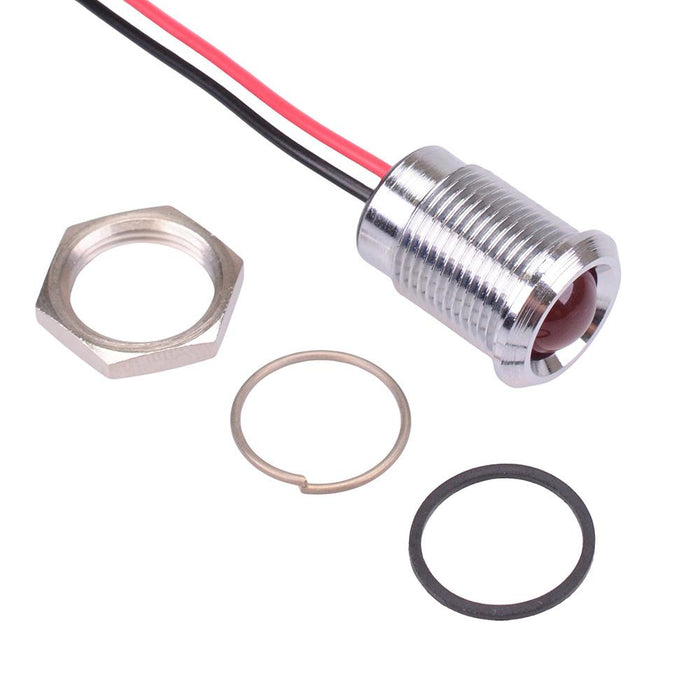 Q14P5CXXR28E Red Prominent 14mm 28VDC LED Panel Indicator IP67 APEM