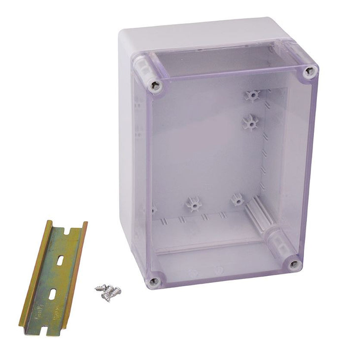 Hylec DN15T Grey Junction Box Transparent Lid 125 x 175 x 100mm IP66