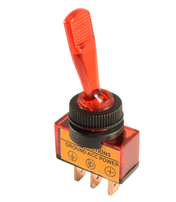Red LED On/Off Duckbill Toggle Switch SPST