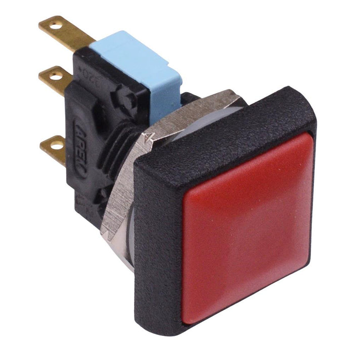IRC7Z262 APEM Red Square 16mm Momentary Push Button Switch SPDT 5A IP67