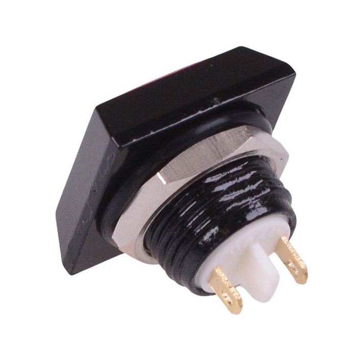 Orange Square Off-(On) Momentary 12mm Metal Push Button Switch IP65 SPST