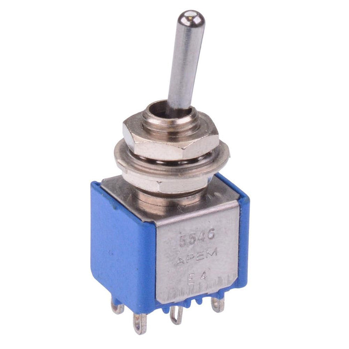 5546A APEM On-On 6.35mm Miniature Toggle Switch DPDT 4A 30VDC