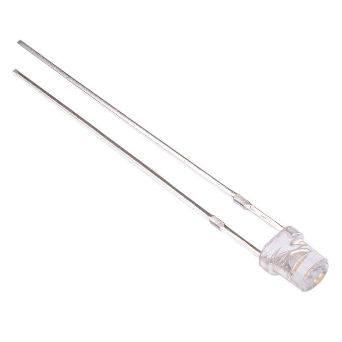 Warm White 3mm Concave Water Clear LED 750mcd 120°