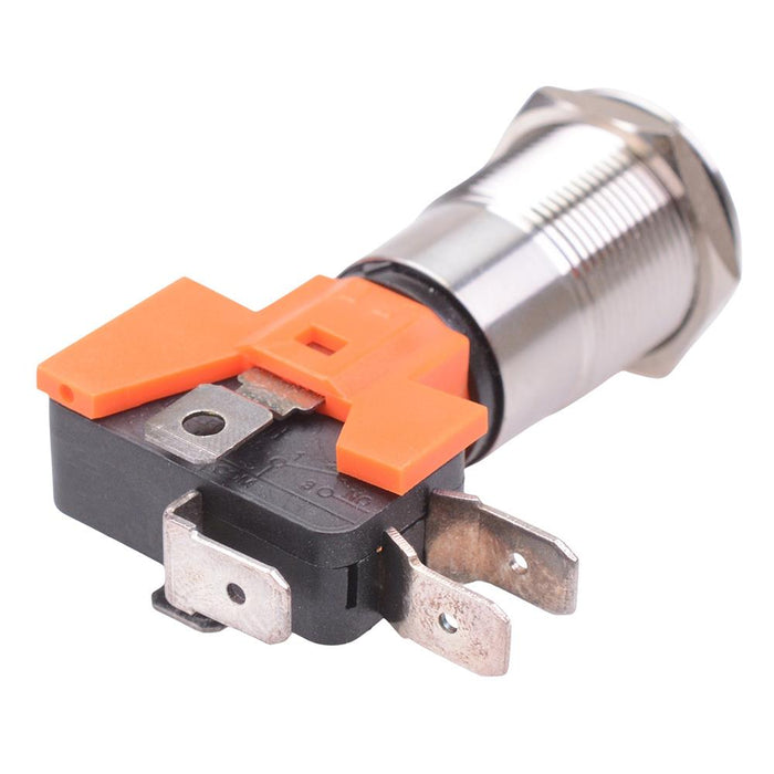 Blue LED 19mm Momentary Vandal Resistant Push Button Switch SPDT 21A 12V