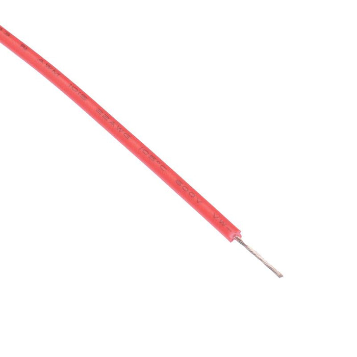 Red UL1015 22AWG 17/0.16mm Tinned Copper Stranded Wire (price per metre)