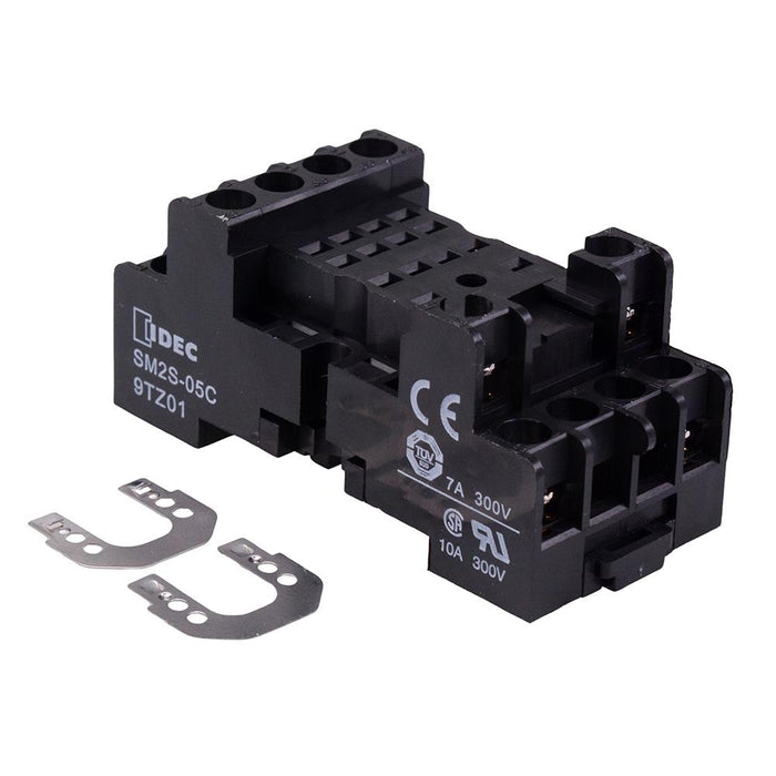 SM2S-05C Front Wiring DIN Mount Relay Socket for 2 Pole RU2 Relays IDEC
