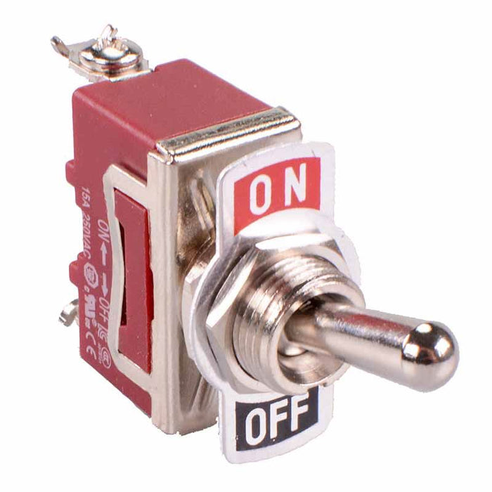 Off-(On) Momentary Toggle Switch Screw Terminals 250V 15A SPST