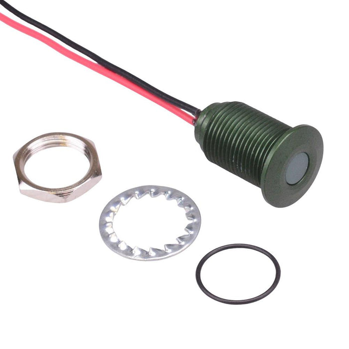 Q10F5AGXXHG24E Hyper Bright Green 10mm 24VDC LED Panel Indicator IP67 APEM