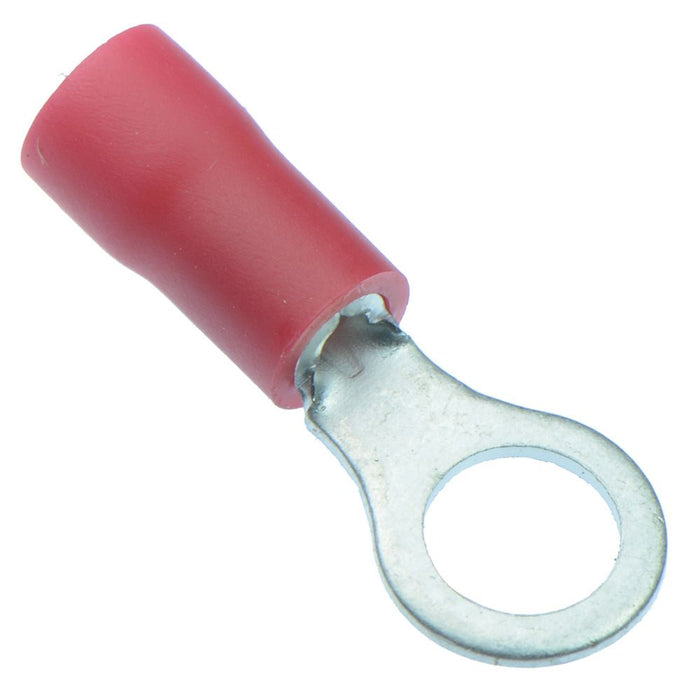 Red 5.3mm Insulated Crimp Ring Terminal (Pack of 100)
