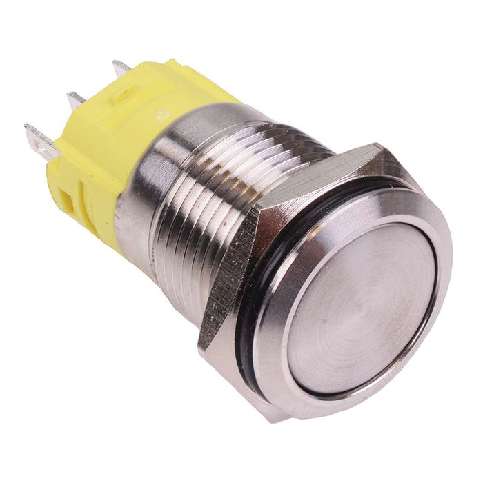 On-On Latching 16mm Vandal Push Switch SPDT
